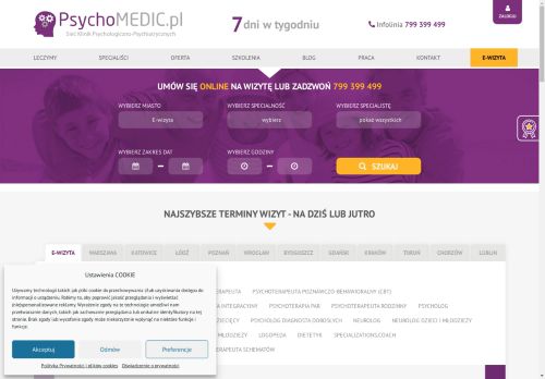 NZOZ PSYCHOMEDIC.PL KLINIKA PSYCHOLOGICZNO-PSYCHIATRYCZNA Michał Niewiński